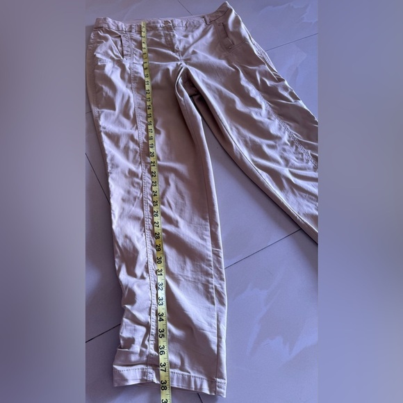 Chicos Women Pants 2 M Green Cropped Stretch Capri Elastic Waist Casual Straight - Picture 4 of 13